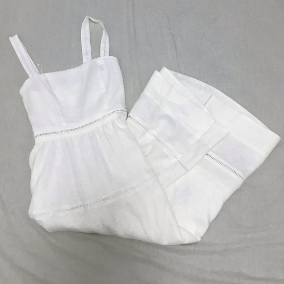 “Sale” Reformation Everett Linen Dress in White - Picture 3 of 5